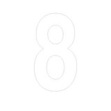 Chiffre adhésif 8 - Lettres et chiffres adhésifs