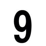 Chiffre adhésif 9