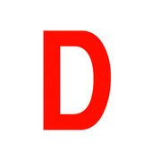 Lettre adhésive D