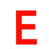 Lettre adhésive E
