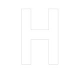 Lettre adhésive H