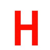 Lettre adhésive H