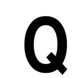 Lettre adhésive Q