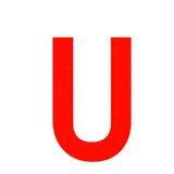 Lettre adhésive U