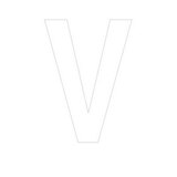 Lettre adhésive V
