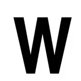 Lettre adhésive W