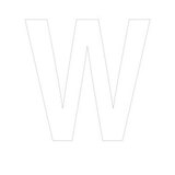 Lettre adhésive W