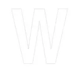 Lettre adhésive W