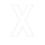 Lettre adhésive X