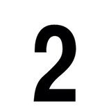 Chiffre adhésif 2