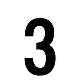 Chiffre adhésif 3