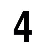 Chiffre adhésif 4
