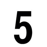 Chiffre adhésif 5
