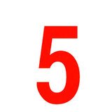 Chiffre adhésif 5
