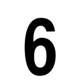 Chiffre adhésif 6