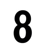 Chiffre adhésif 8