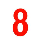 Chiffre adhésif 8