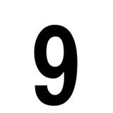 Chiffre adhésif 9