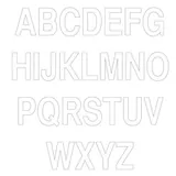 Sticker lettre A-Z H 47 mm Alphabet - Lettre autocollante - Blanc