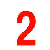 Chiffre adhésif 2