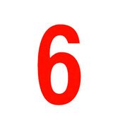 Chiffre adhésif 6