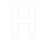 Lettre adhésive H