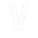 Lettre adhésive V