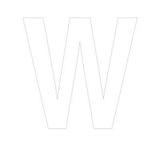 Lettre adhésive W