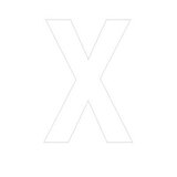 Lettre adhésive X