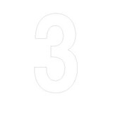Chiffre adhésif 3