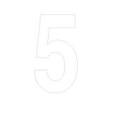 Chiffre adhésif 5