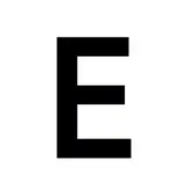 Lettre adhésive E