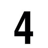 Chiffre adhésif 4