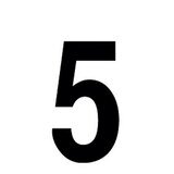 Chiffre adhésif 5