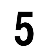 Chiffre adhésif 5