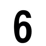 Chiffre adhésif 6