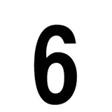 Chiffre adhésif 6
