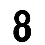Chiffre adhésif 8