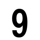 Chiffre adhésif 9