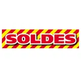 Affiche Soldes rouge / jaune 80 x 20 cm