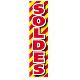 Affiche Soldes rouge / jaune 20 x 80 cm
