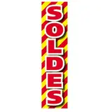 Affiche Soldes rouge / jaune 20 x 80 cm