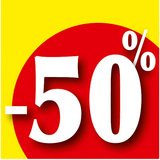 Affiche -50% - Affiches prix et pourcentages
