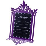 Cadre baroque à poser A5 violet - Porte-visuels de comptoir