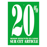 Étiquettes -20% - Étiquettes à trou soldes