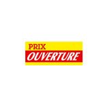 Affiche promo ouverture Prix Ouverture 68 × 28 cm rouge / jaune