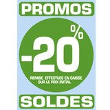 Sticker Promos - Soldes -20% - Stickers vitrines soldes