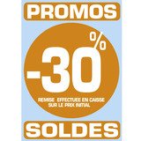 Sticker Promos - Soldes -30% - Stickers vitrines