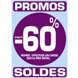 Stickers Promos - Soldes -60% - Stickers vitrines soldes