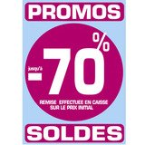 Stickers Promos - Soldes -70% - Stickers vitrines soldes